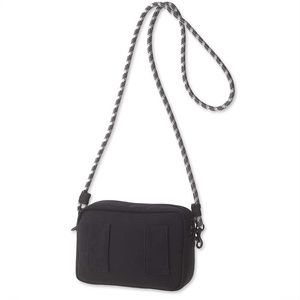KAVU Nootka Crossbody Bag Padded Rope Strap Purse - Black